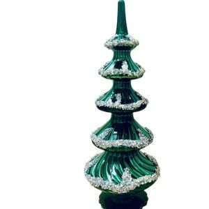 Wondershop Green Glass Tree Decor 4 available